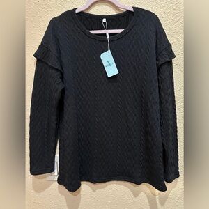 Wiholl Brand NWT Black Sweater LGE